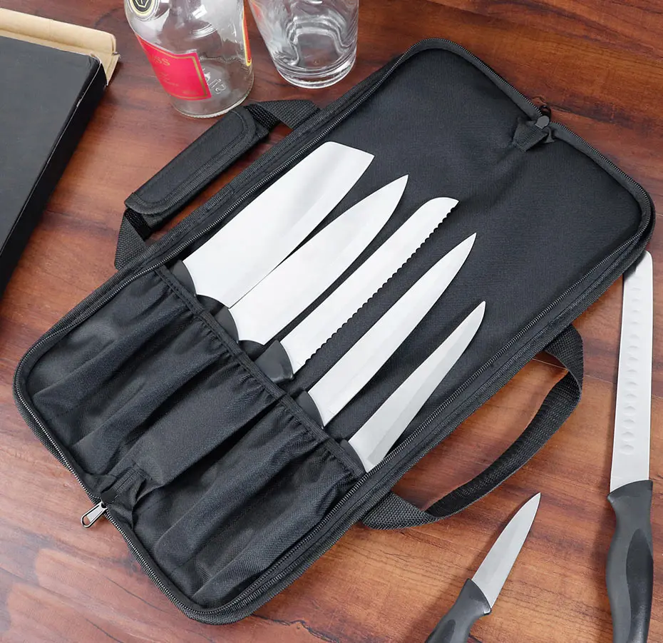 WESSLECO Chef Knife Bag Foldable Bag Carry Case Bag Kitchen Cooking Portable Durable Storage Knife Tool Bag tool chest workbench