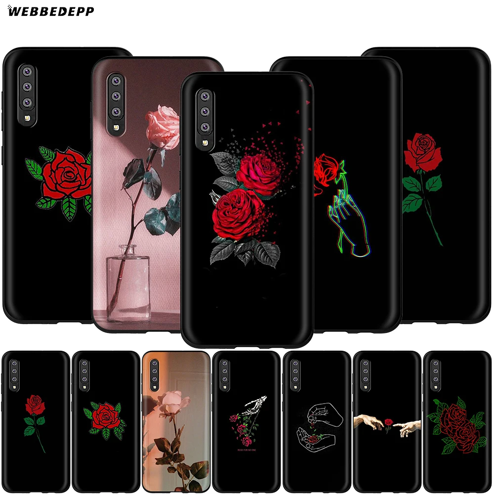 Webbedepp черный эстетические розовый чехол для Samsung Галактики S7 S8 S9 S10 Edge Plus Note 10 8 9 A10