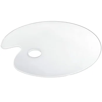 

Clear Paint Palettes Non-Stick Oval Artist Paint Mixing Palette for Acrylic Oil Paints Mixing (12 inchX15.7 inch)