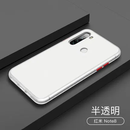 Transparent Для xiaomi redmi note 8T Чехол Жесткий PC Прозрачный матовый защитный чехол на заднюю панель для xiaomi redmi note 8 8t note8t чехол для телефона - Цвет: Transparent