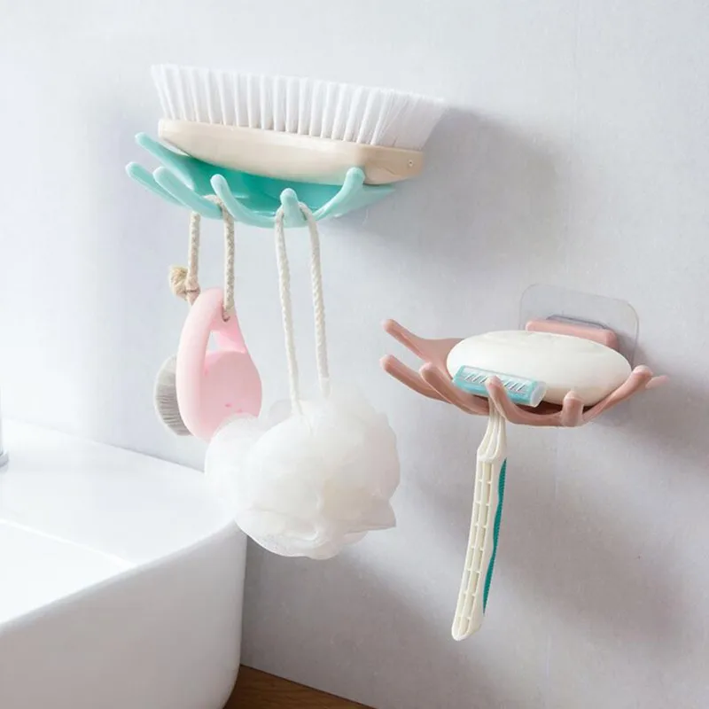 Настенный пластиковый держатель для мыла в форме руки для ванной комнаты, крепкая паста, держатель для мыла, аксессуары для ванной комнаты