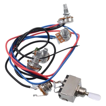 

Lp Electric Guitar Pickups Wiring Harness Kit 2T2V 500K Pots 3 Way Switch With Jack For Dual Humbucker Gi bson Les Pual Style Gu