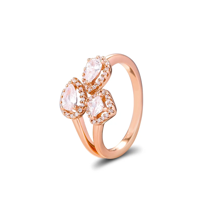 CKK кольцо Роза геометрические формы кольца для женщин Anel Feminino 925 ювелирные изделия из стерлингового серебра Anillos Mujer Свадьба Помолвка