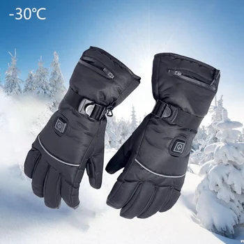 

Winter Warm Ski Gloves Heated Gloves Waterproof Battery Powered Gloves For Riding Hunting Ski Cycling AH08