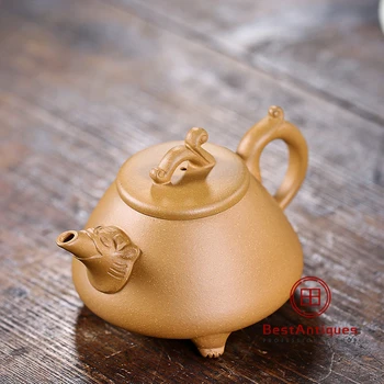 

Yixing Zisha Teapot Purple Clay Teapots Handmade Sanzu Longyin 150cc