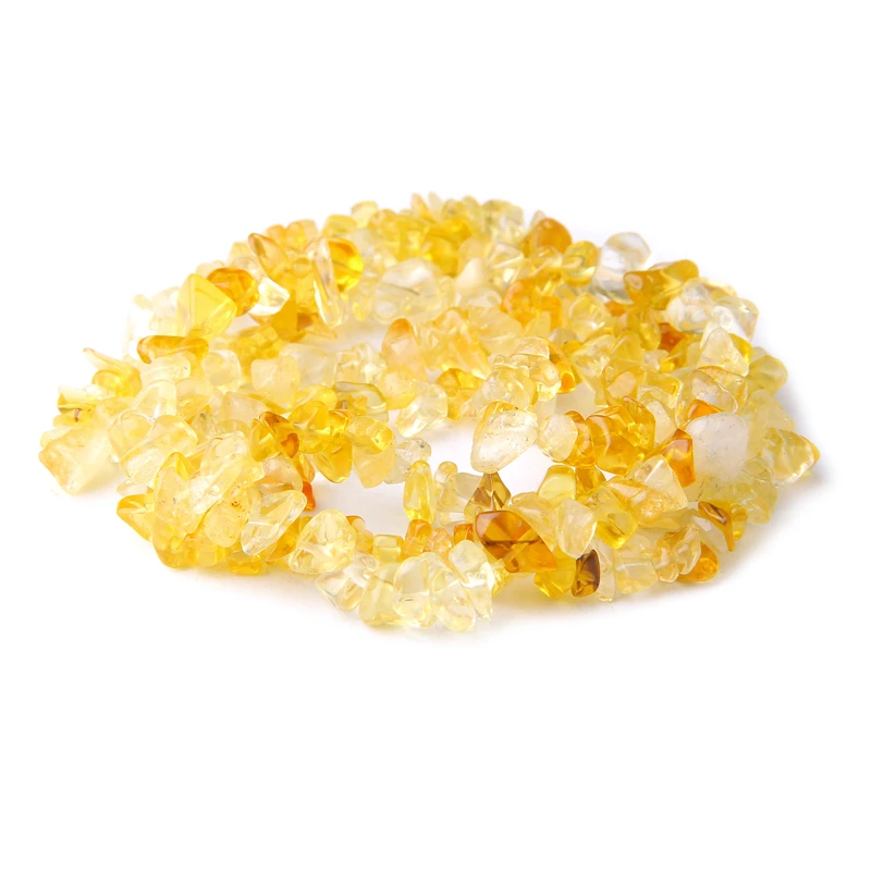 yellow quartz Натуральный драгоценный камень чипсы бусины 5-8 мм зеленый авантюрин чип шарик крошечные просверленные полудрагоценный камень Самородок ломтик для DIY изготовления - Цвет: yellow quartz