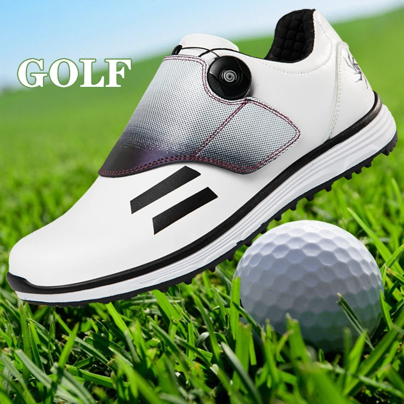 Zapatos de Golf para calzado de profesional con tacos fijos, antideslizantes e impermeables, para exteriores, nueva marca|Zapato de golf| - AliExpress