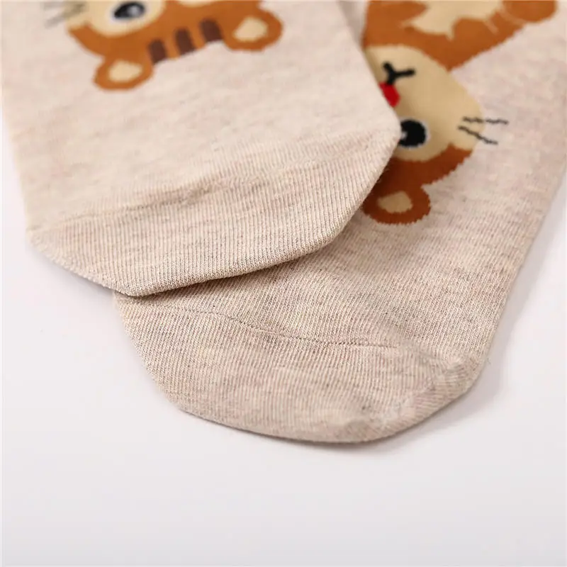 Милые модные женские Носки с рисунком; носки-тапочки для спальни для женщин и девочек; теплые носки с принтом лисы; harajuku kawaii