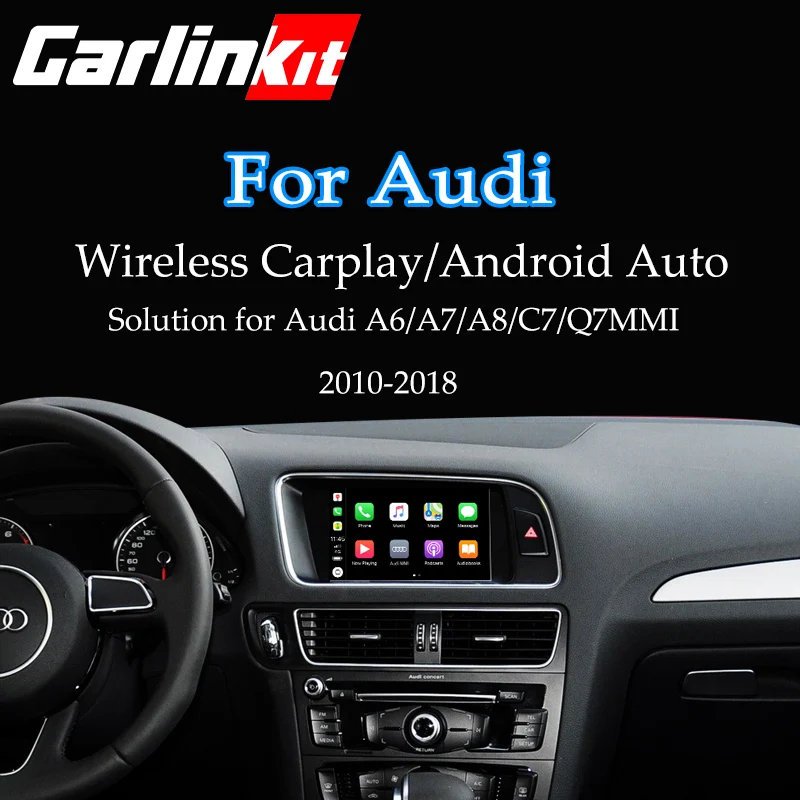 Carlinkit беспроводной CarPlay для Audi A6 A7 A8 C7 Q7 2010- MMI 3g/3g+ интерфейс muItimedia CarPlay& Android авто комплект модернизации