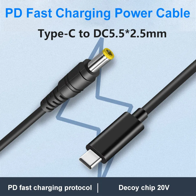 PD65W 20V USB Type C to DC5525 Power Charger Adapter Cord Connector For TS100 Pine64 Pinecil Electric Soldering Iron | Инструменты