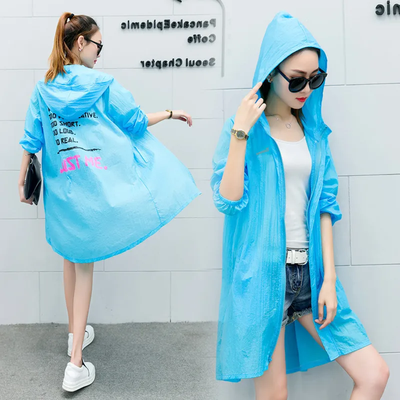 

2019 Summer Wear Sun Protection Clothing Female Mid-length Versatile Loose-Fit Sun Protection Clothing Korean-style Breathable L