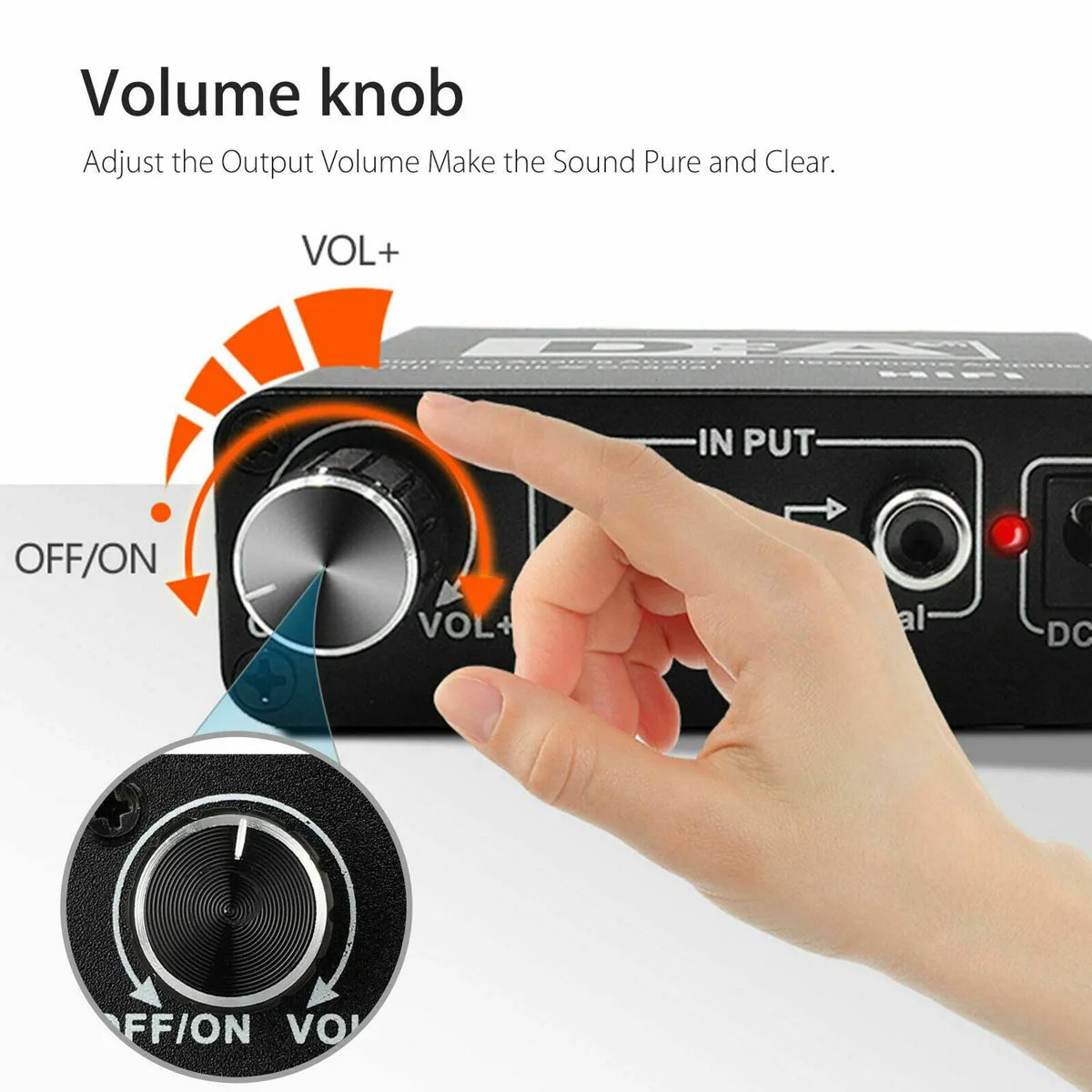Digital to Analog Audio Converter Hifi DAC Amp 3 5mm Headphone Amplifier Coaxial Output Toslink to RCA Mini Decoder 24bit 192kHZ