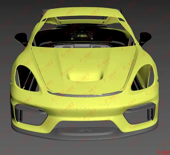Z-ART для Porsche 718 сухое углеродное волокно передний капот для Porsche 718 Boxster Cayman углеродное волокно передняя крышка багажника для 718
