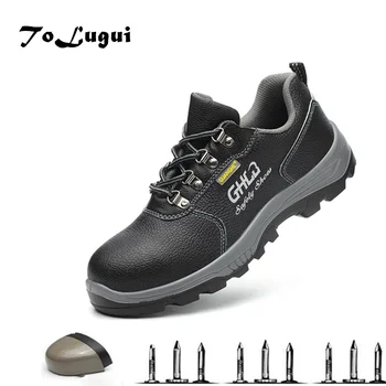 

Men's Work Safety Shoes 2020 Men's Outdoor Steel Toe Smash Resistant Puncture Protection Boots Impenetrable Lightweight Sneakers