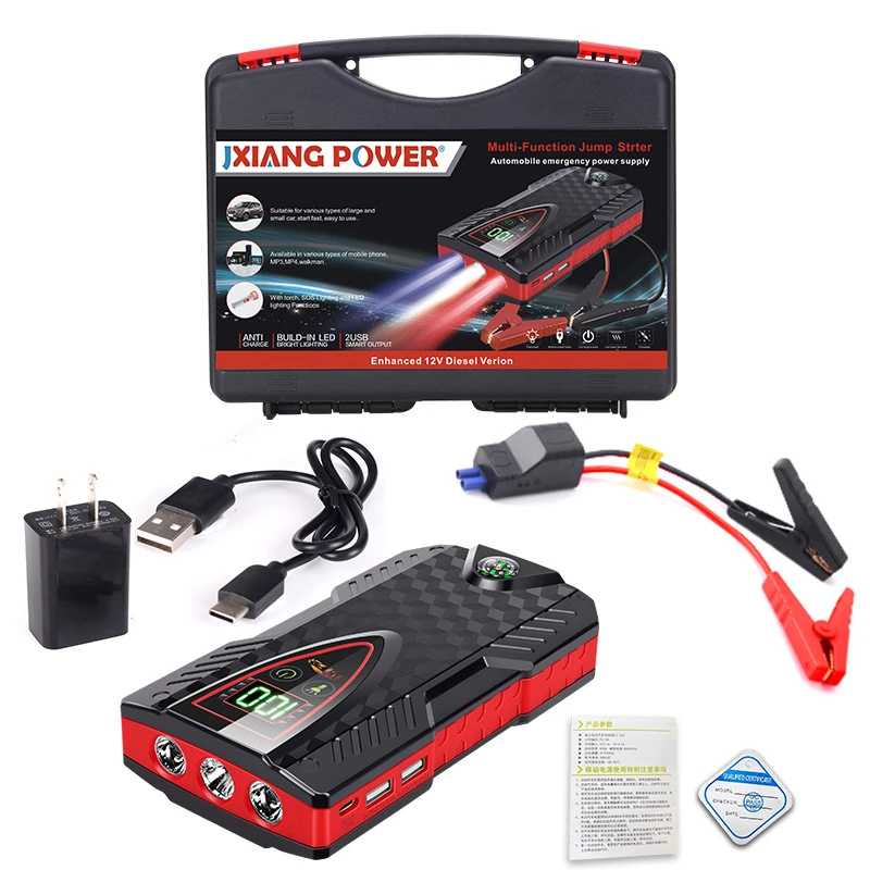 best wireless power bank 30000mAh Car Jump Starter Starting Device Battery Power Bank for iPhone Xiaomi 1000A Auto Buster Emergency Booster Car Charger battery pack for phone