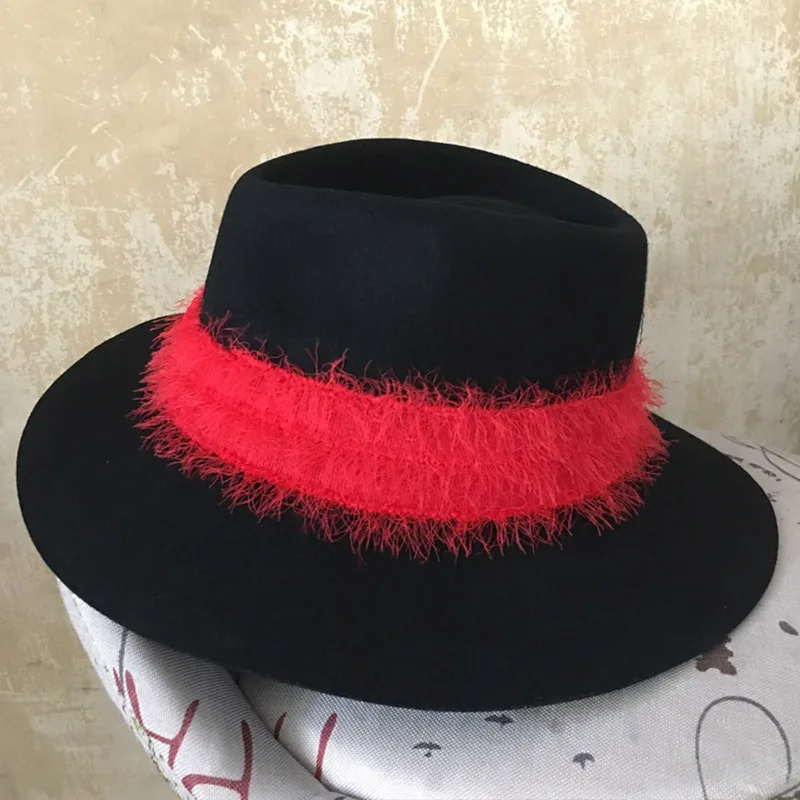 Новинка 2019 Мягкая шерстяная фетровая шляпа с широкими полями мягкая теплая