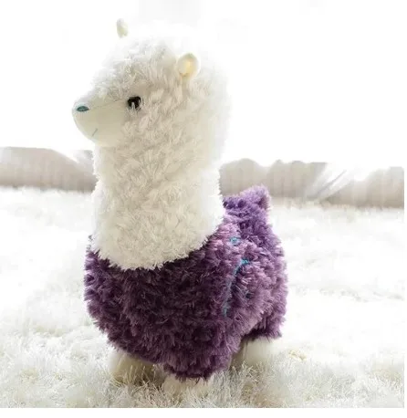 Purple Симпатичные Alpacasso мягкие игрушки японская Альпака Животные Кукла Подушка - Цвет: Purple
