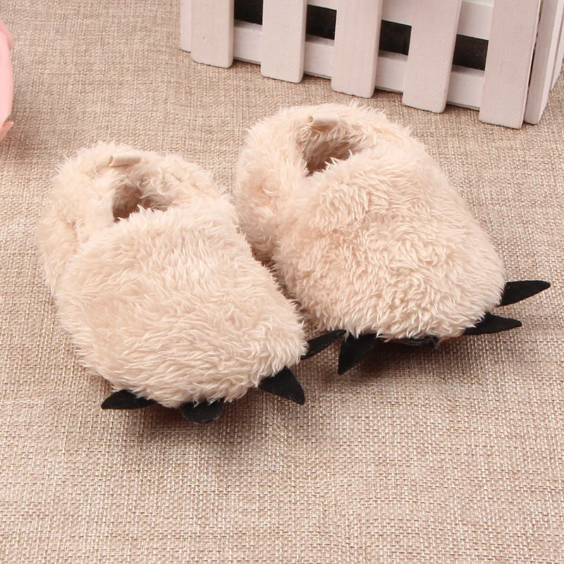 Koovan Children Home Shoes Winter Warm Stuffed Claws Out Shoes Baby Toddler Firstwalkers For Baby Boys Girls Lovely Slipper