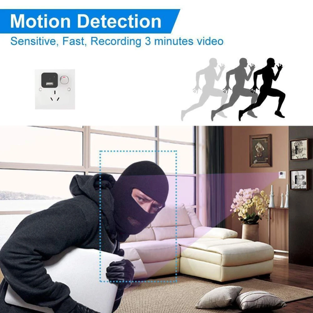 Mini Wifi Camera HD 1080P USB Charger Camcorder Video Recorder Security Nanny Cam Wall Charger Power Adapter Plug Mini Camcorder