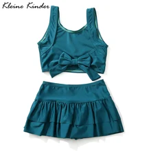 Купальный костюм для девочек; комплект бикини из двух предметов; коллекция года; летний детский купальный костюм; пляжная одежда; детский купальный костюм для маленьких девочек