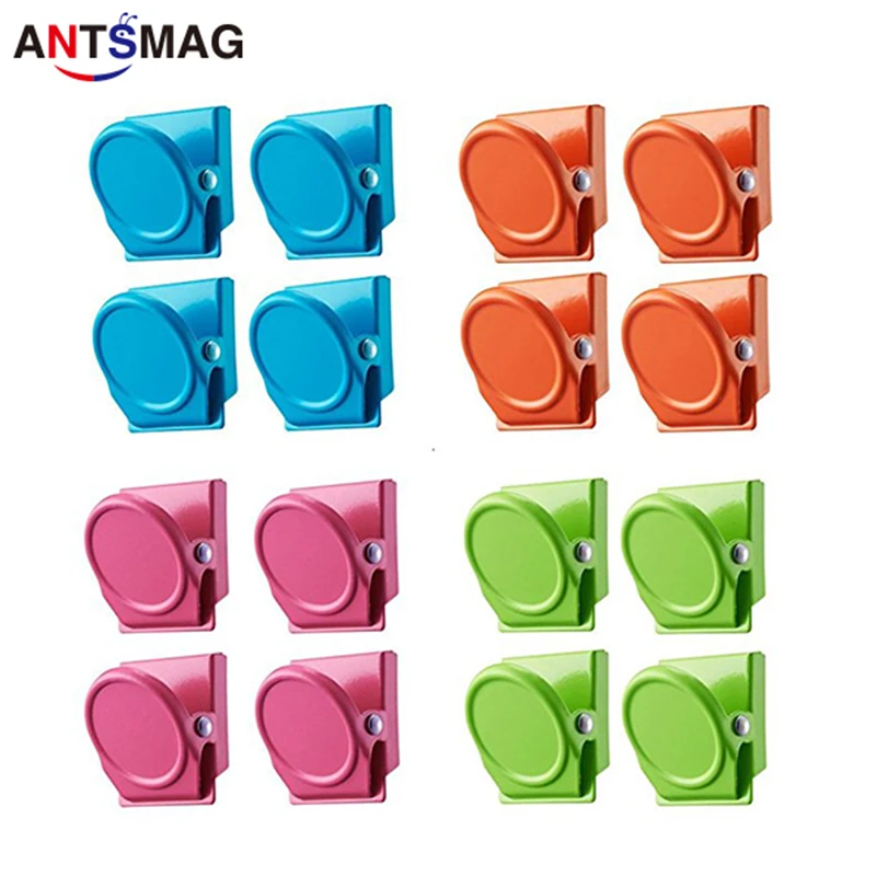 16pcs Magnetic Metal Clip Magnets Clips Refrigerator Whiteboard Wall Memo Note | Обустройство дома