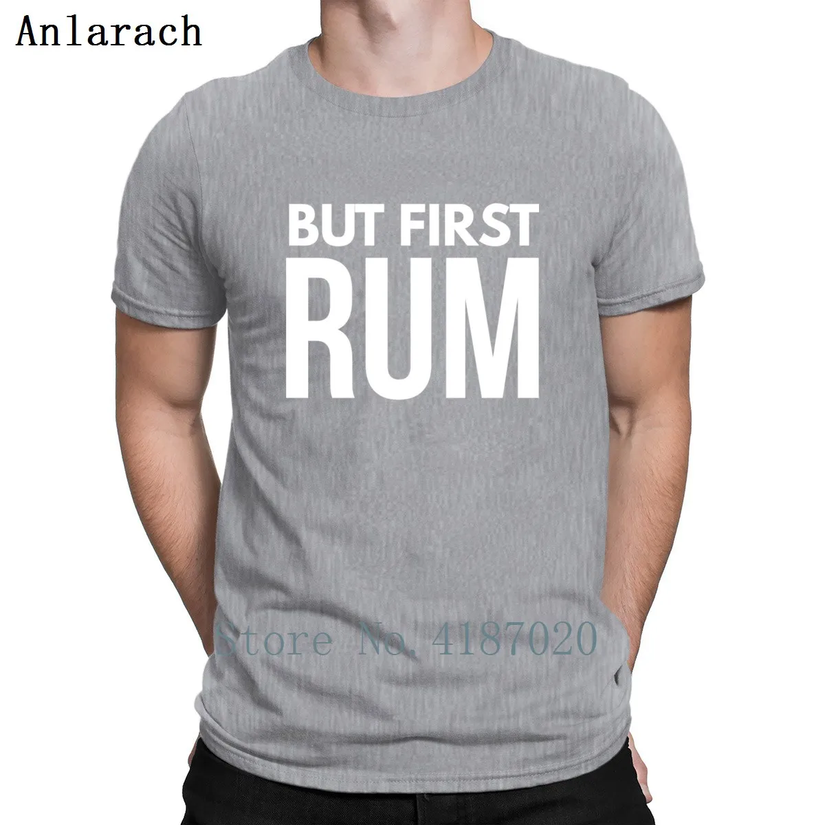 But First Rum/футболки с коротким рукавом, нормальный дизайн, топ в стиле хип-хоп, футболка, Лидер продаж, Весенняя футболка для мужчин, в стиле «Anlarach Building»
