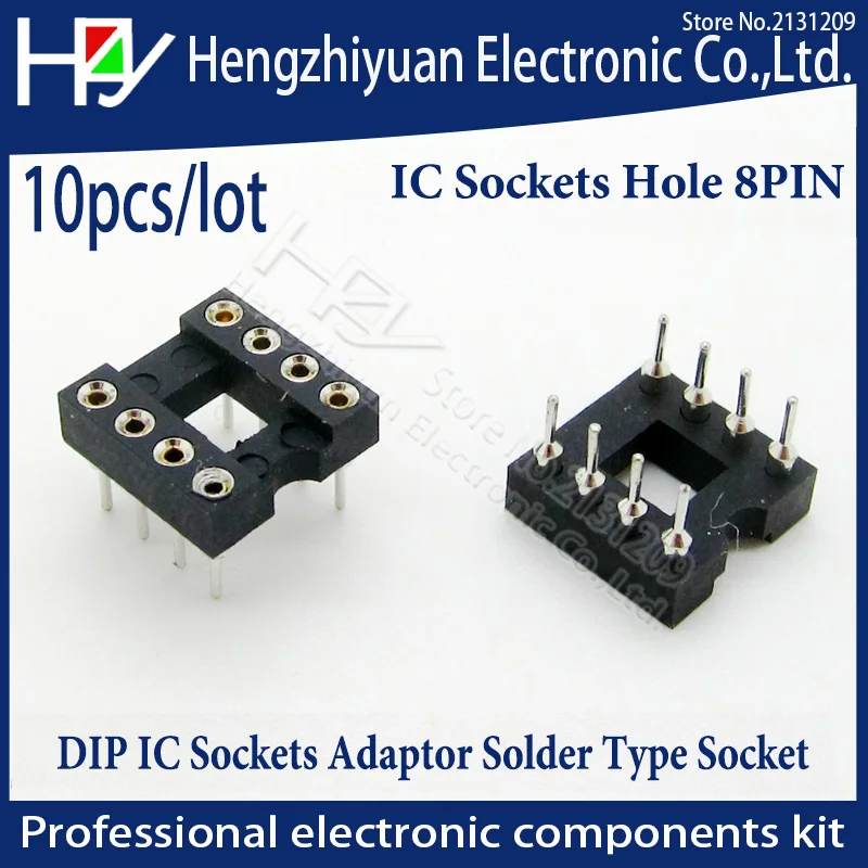 IC розетки DIP8 DIP14 DIP16 DIP18 DIP20 DIP28 DIP40 булавки круглое отверстие 2,54 PCB разъем DIP разъем на возраст 6, 8, 14, 16, 18, 20, 28 32 40 pin-код