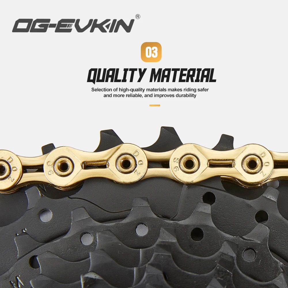 9/10/11 Speed Bicycle Chain Half/Full Hollow Bike Chain Mountain/Road Chains Ultralight 116 Quick Link Gold/Silver,bicycle chains,bicycle chain