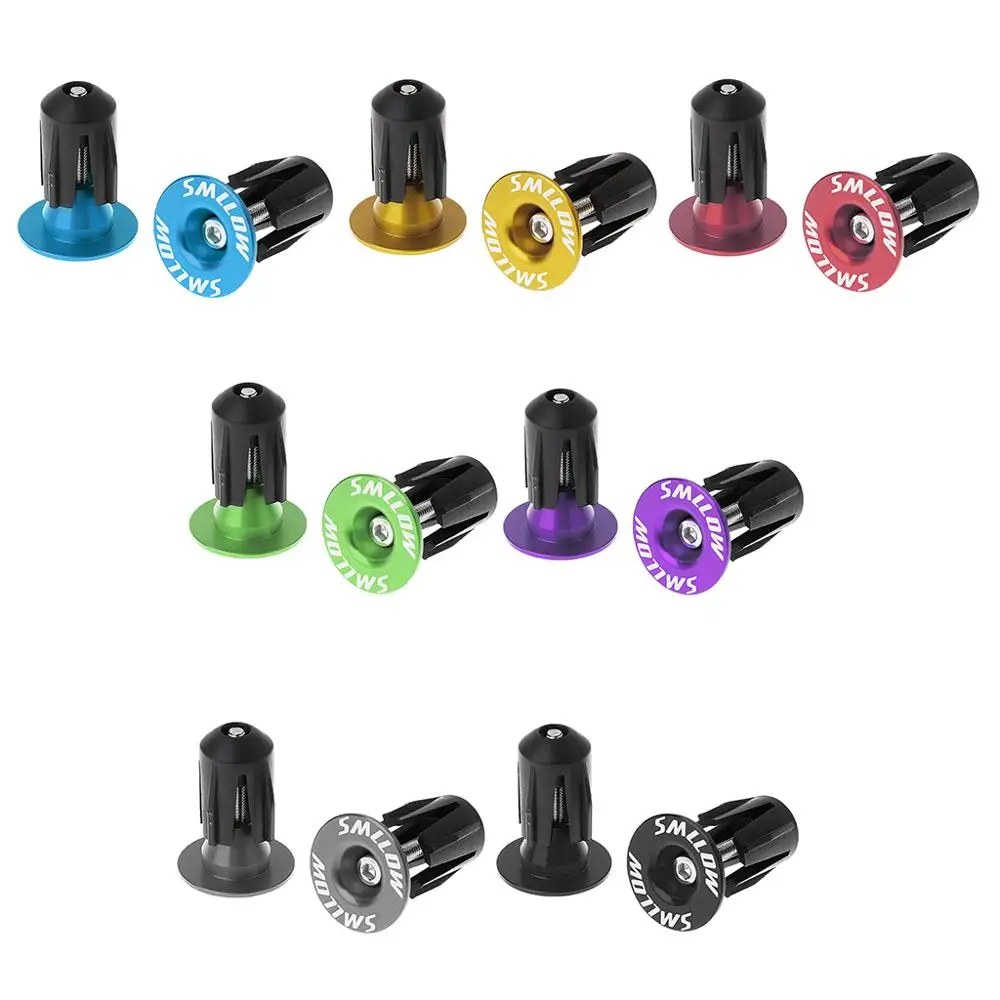 2Pcs Bike Bar End Plugs Aluminum Road Bicycle Grip Handlebar Caps MTB Accessory