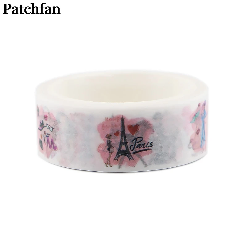 Patchfan Париж стиль иллюстрация украшения 90s DIY Скрапбукинг дети клей васи маскирования клейкие ленты Печатный шаблон стикер A2340