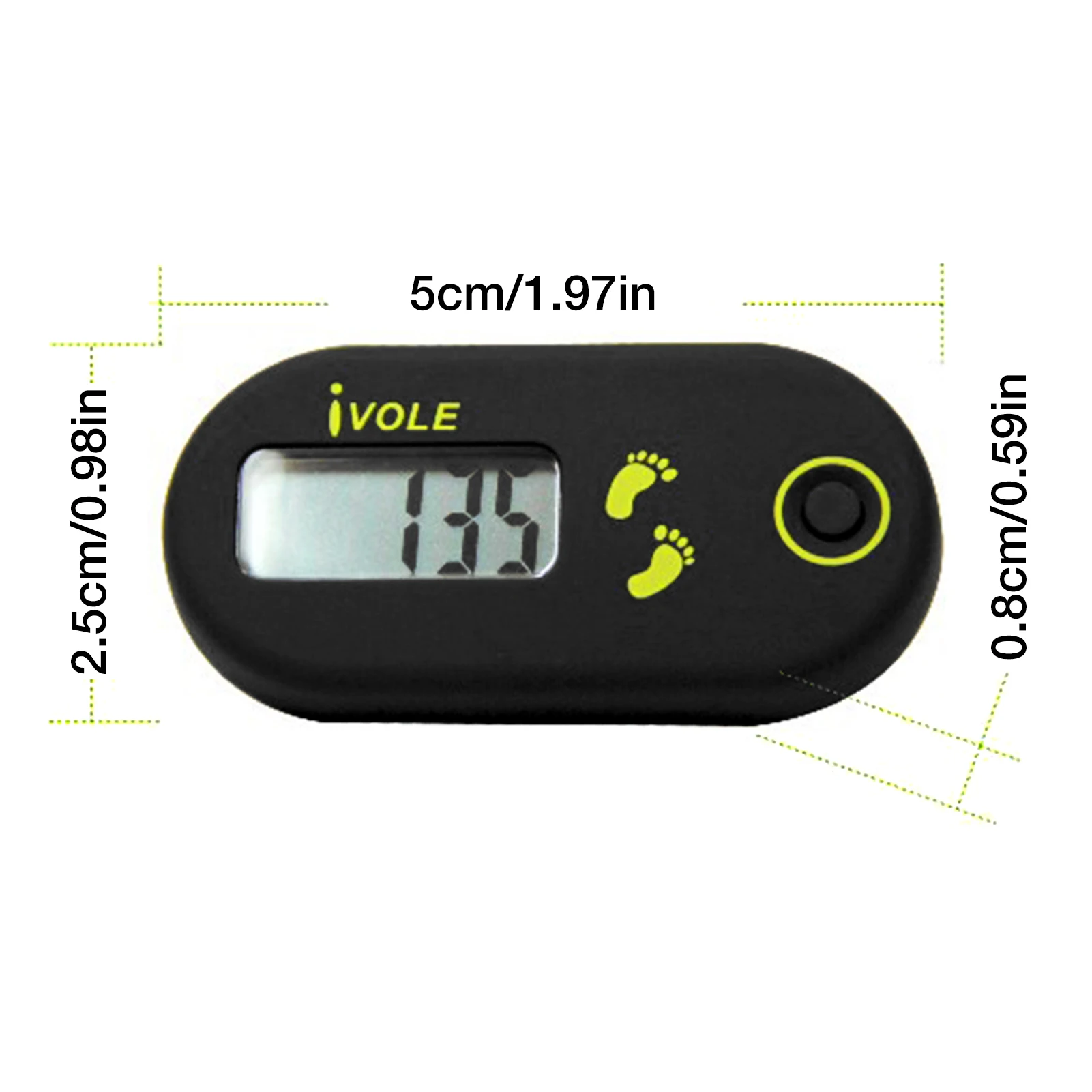 Mini Pedometer With Clip Portable Walking Pedometer Liquid Crystal