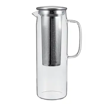 

Glass Cold Brew Coffee Pot 1500ml Iced Coffee Maker Pot Tea Infuser Kettle Filter Cafe Drip Coffee Pot Drinkware Coffee Kettle
