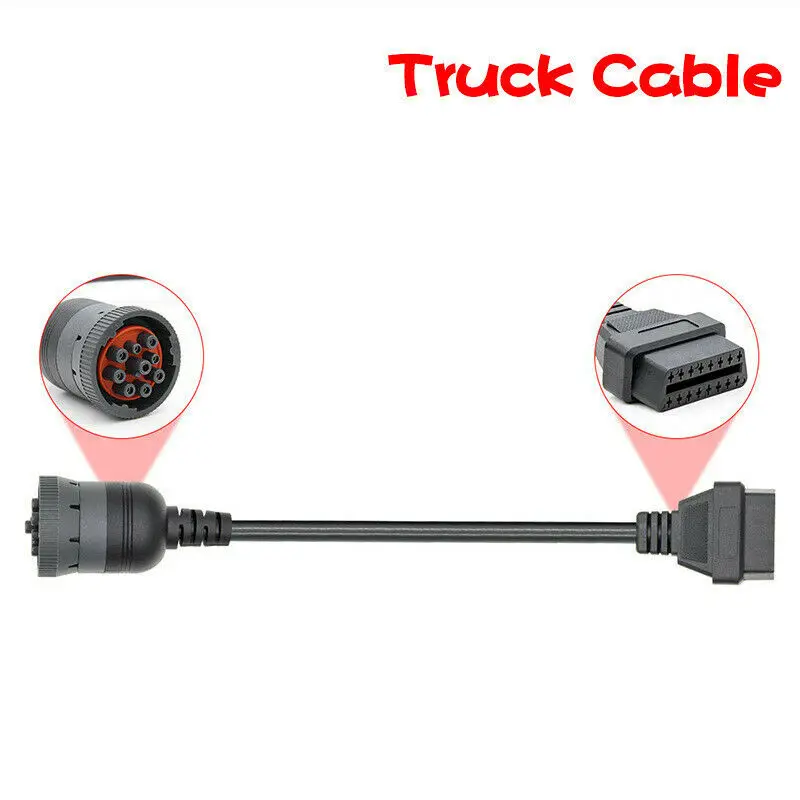 10 шт./лот J1939 кабель OBD2 16pin женский J1708 6pin и J1939 9pin сплиттер Deutsch j1939 Соединительный кабель для тележки