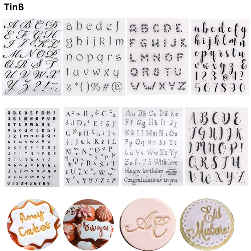 Cake Decorating Tools Alphabet Fondant Cake Stamp Silicone Mold Letters