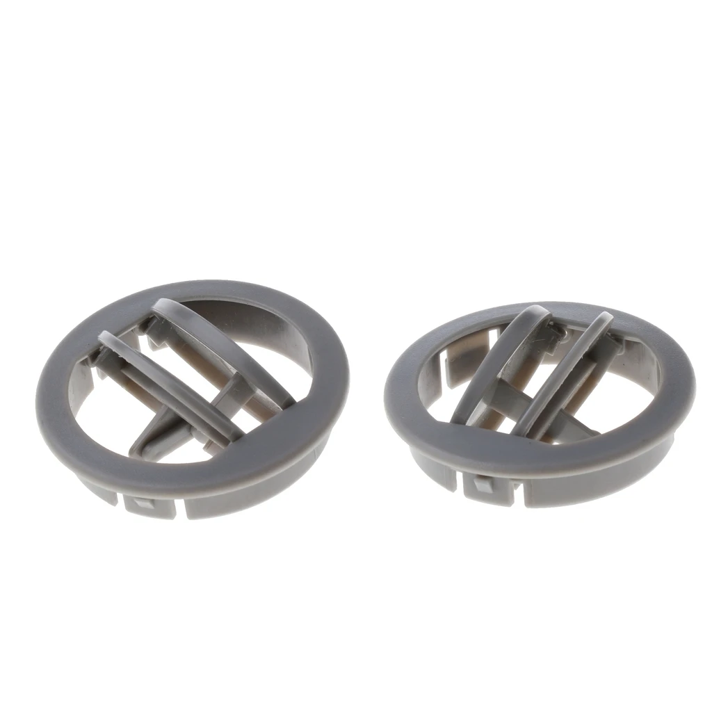 Set of 2 Universal Car RV ATV Trailer Camper Round A/C Vent Air Outlet 360&deg; Rotating (Gray)
