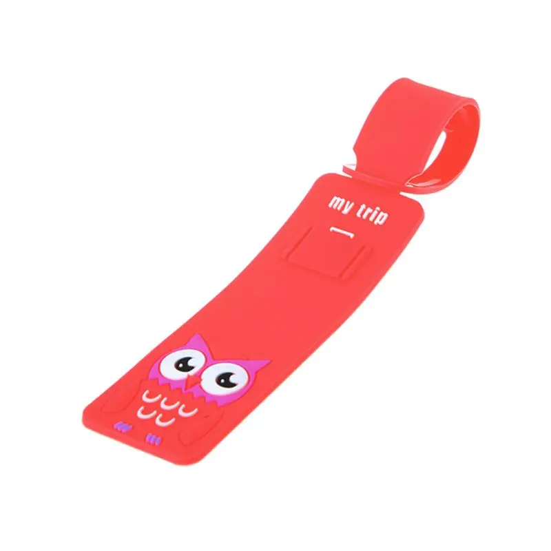 Мультяшные силиконовые дорожные бирки для багажа чемоданов сумок именной адрес