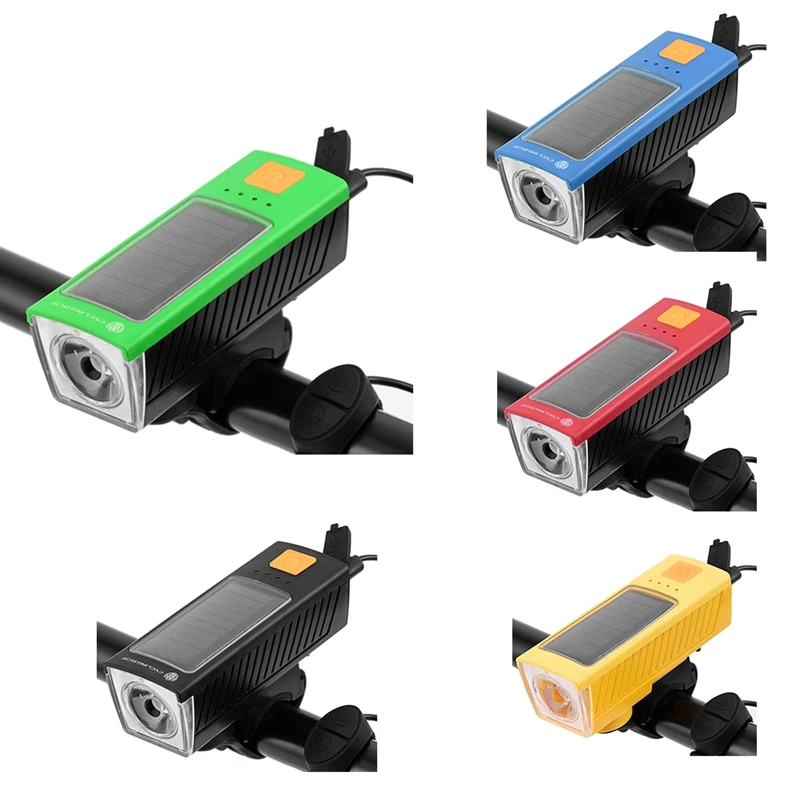 Велосипедный светодиодный фонарь на солнечной батарее 400 лм 1200 мАч | Спорт и