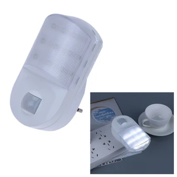 

9 LED Plug In Night Light Bedside Lamp Wall Socket Lamp Detector Motion EU Plug Home Decoration Light for Baby Bedroom