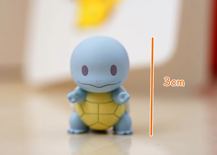 Takara Tomy Покемон 36 Стиль ПВХ Аниме фигурки Пикачу Сквиртл Bulbasaur Cubone Мини мультфильм Модель Коллекция Рождественский подарок