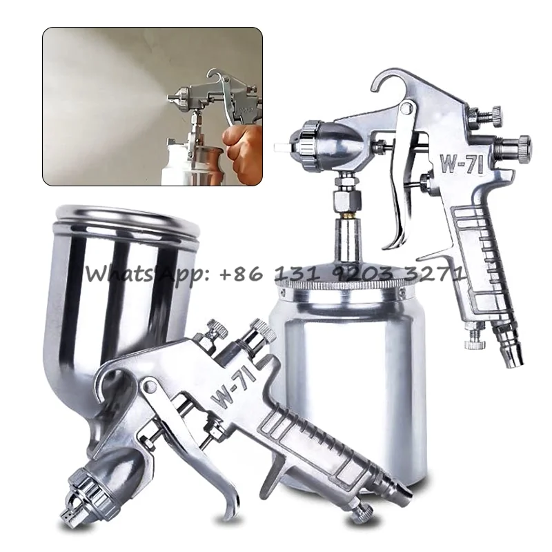 W71 Automatic Assembly Line Spray Gun Car Paint Pneumatic Spray Tool W-77 Pneumatic Spray Gun 2.0/2.5/3.0mm Furniture Paint Guns