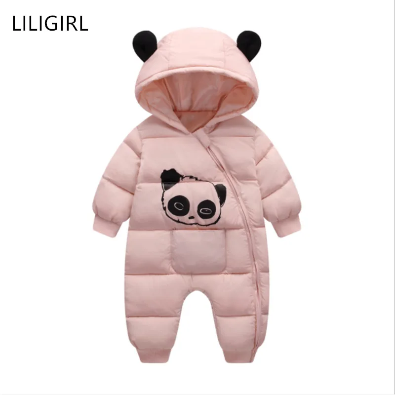 

LILIGIRL Baby Boy Girl Clothes Newborn Winter Hooded Rompers Thick Cotton Outfit Baby Jumpsuit Children Costume Toddler Romper