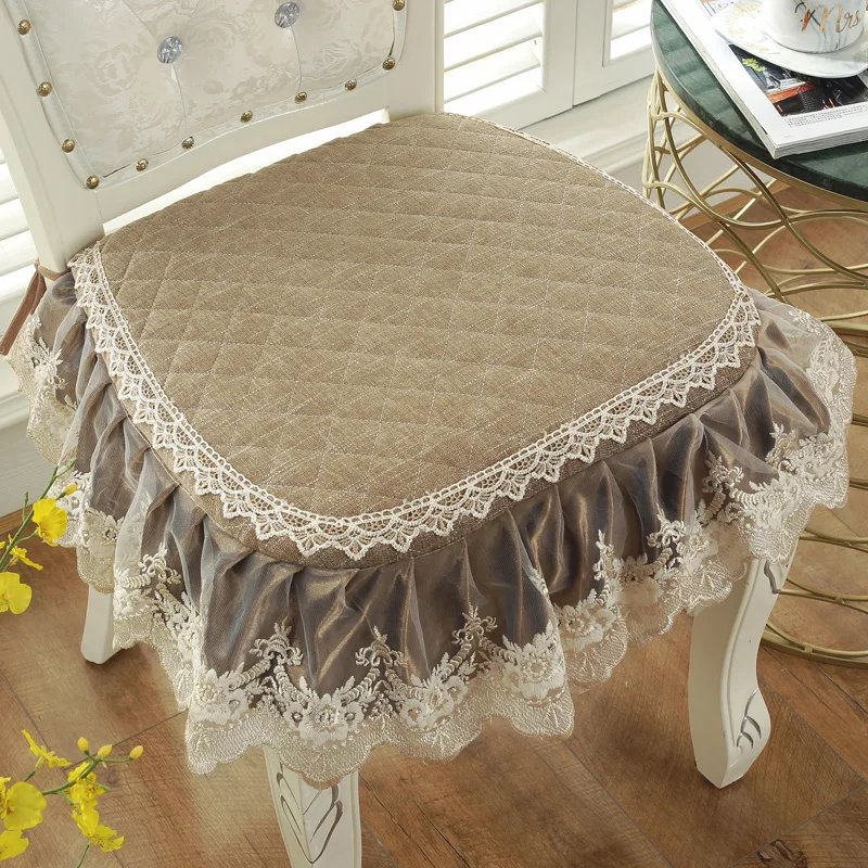 Кружевная подушка для обеденного стула 43*45 см, подушки для сиденья, Офисная подушка, подушка для стула, теплая плюс Толстая Подушка