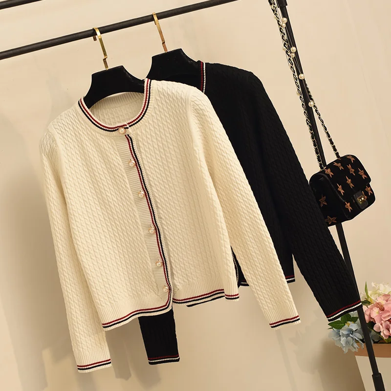 

and autumn 2019 small sweet wind small twist knitted cardigan sweater with a brief paragraph coat skirt coat female