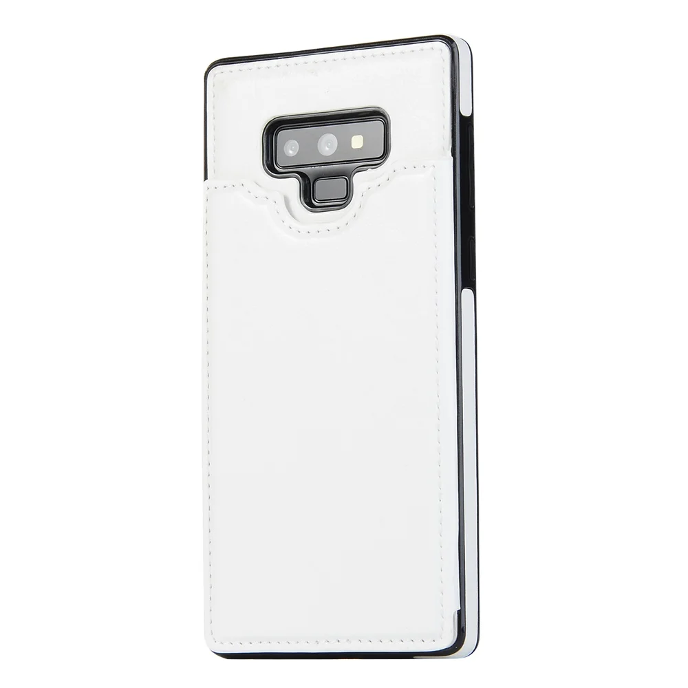 Белый Кожаный чехол для Samsung S8 S9 S10 Plus S7 Edge Note8 9 10Pro, держатель для карт huawei P30 mate 20 Lite Pro, чехол-кошелек с подставкой - Цвет: Белый
