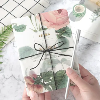 

Flora Beautiful Sketchbook Blank Papers Freenote Study Diary Drawing Notepad Notebook Stationery Gift