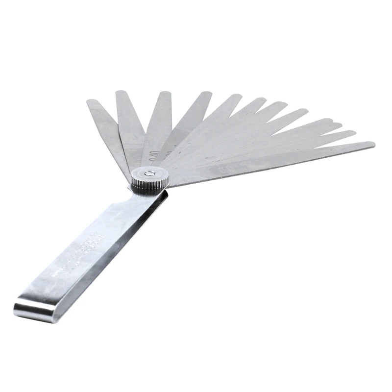 

0.05mm to 1.00mm Thickness Gap Metric 14 Blade Filler Feeler Gauge Measure Laser Tool