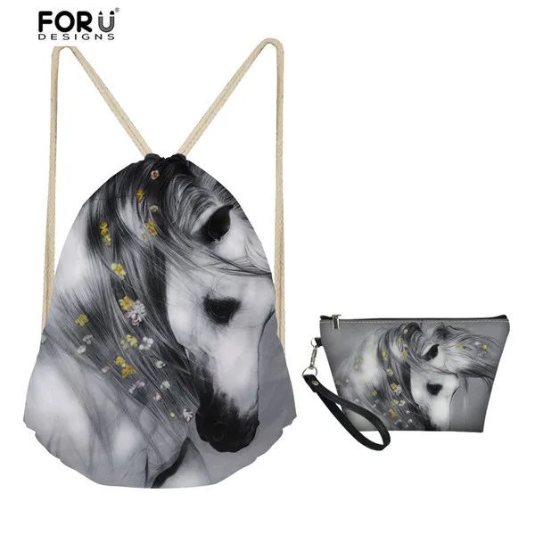 FORUDESIGNS/2 шт./компл. дом Узор Сумка-кисет для Для женщин Для мужчин Повседневное Фитнес Йога светильник школьный рюкзак для детей путешествия Softback - Цвет: CC6010Z3 Z8