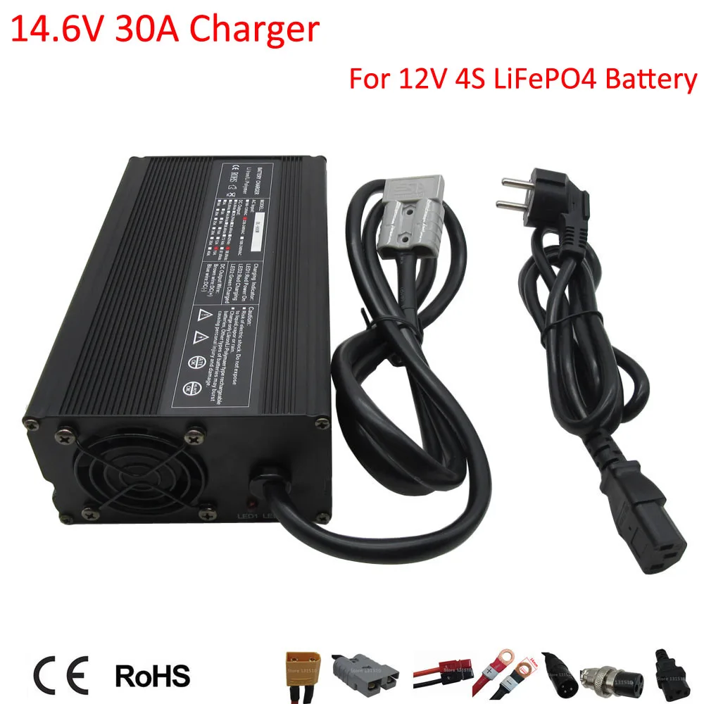900W 12 V 4S LiFePO4 Батарея Зарядное устройство 14 6 30A вольт Смарт для детей возрастом от