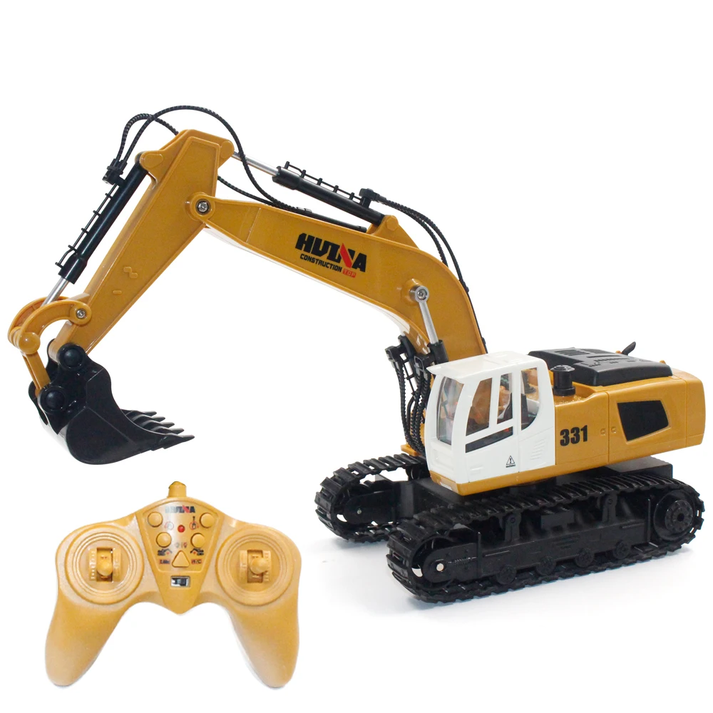 

HUINA 1331 Engineering Digging Toys 9-channel 1/16 Remote Control Model Excavator 2.4G RC Chargeable Electric Excavator Model
