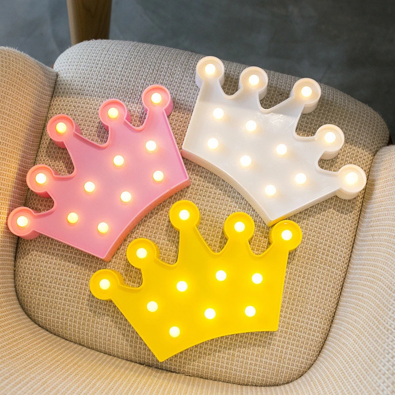 Batterie Chambre Bibliotheque Lumiere Couronne Modelisation Lampe Decorative Led Chambre Dessin Anime Lumiere Bebe Pepiniere Lampe Aliexpress